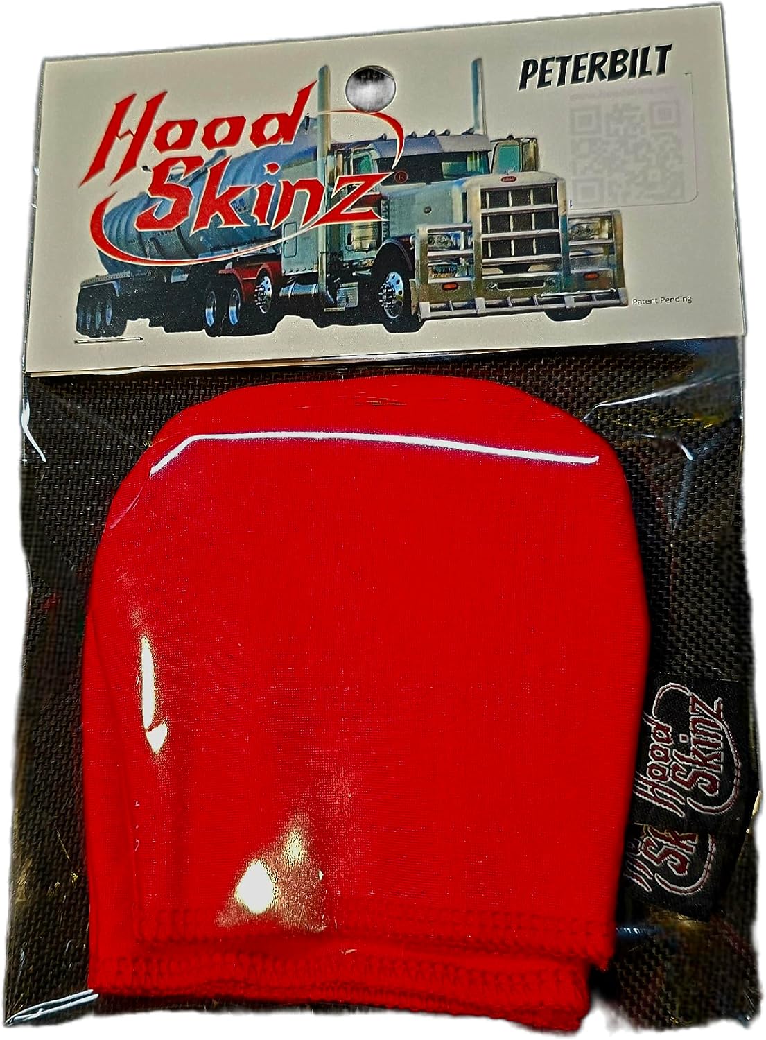 Red Single Pair -Hood Skinz are a low-friction sleeve, handcrafted in the USA, to fit the upper hood supports of your Peterbilt 365, 367, 378, 379, 384, 386, 388, and 389 models.