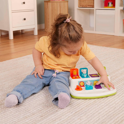 Battat Pop-Up Pals, Cause-and-Effect Pop-Up Animal Toy, Toddler, 4 Pals