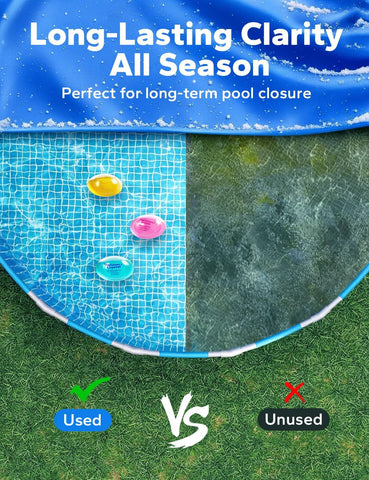 3-in-1 Pool Winterizing Kit – Pre-Measured Winter Closing Balls for Above Ground & Inground Pools | Spring Opening Made Easy | Treats Up to 30,000 Gallons