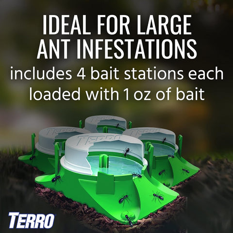 TERRO Outdoor Liquid Ant Bait Stations, 12-Pack