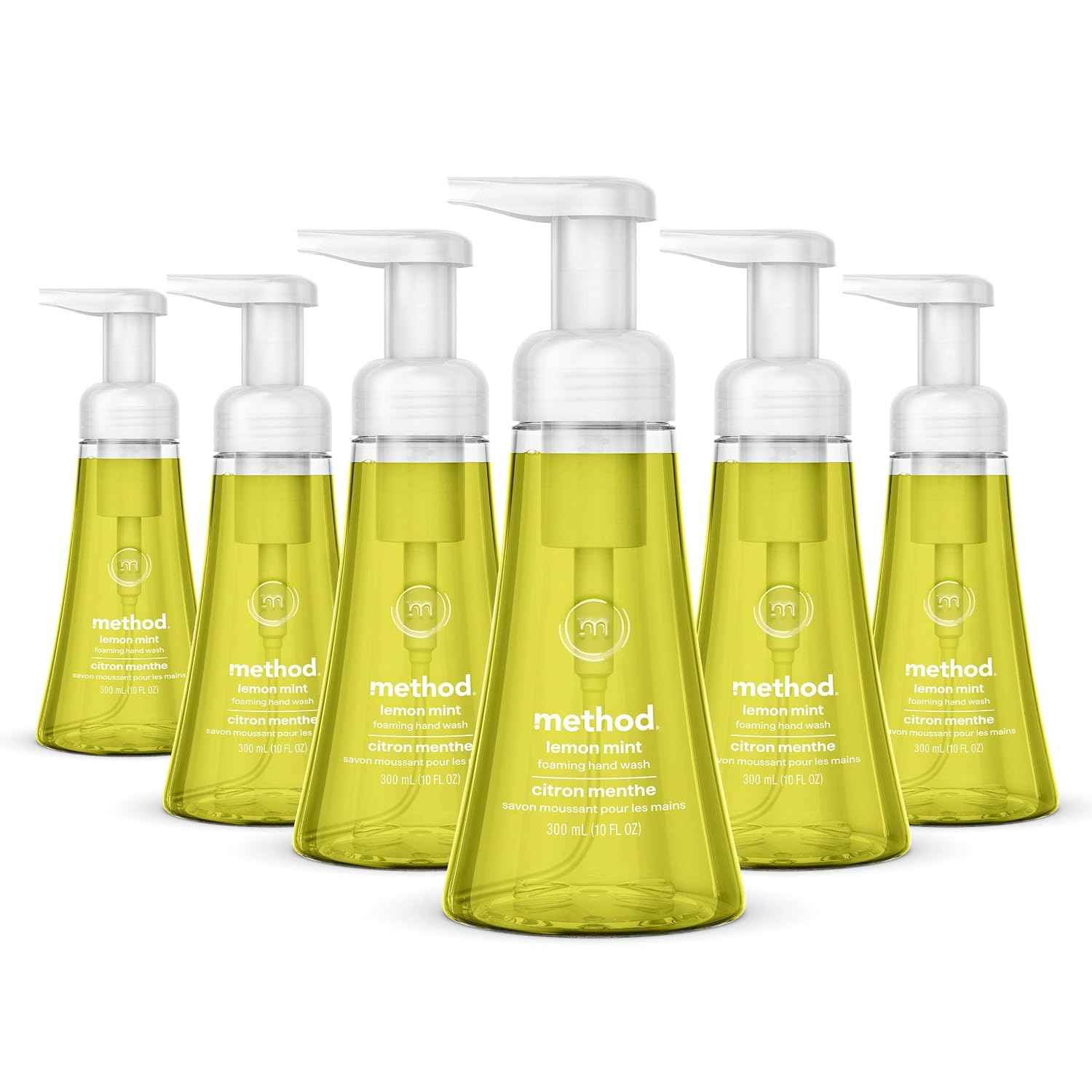 method Foaming Hand Wash, Lemon Mint, 10 fl oz, 6 pack | Hydrates & Softens Skin, Designed for Gentle Everyday Cleansing