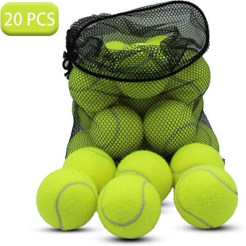 SHYUJAJIE Tennis Ball,20 Pack Practice Balls Bulk,Dog Balls with Mesh Bag
