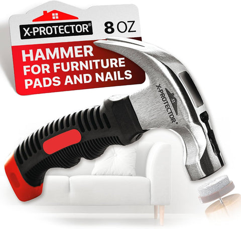 X-Protector Nail-On Furniture Pads Hammer - Small Magnetic Claw Hammer
