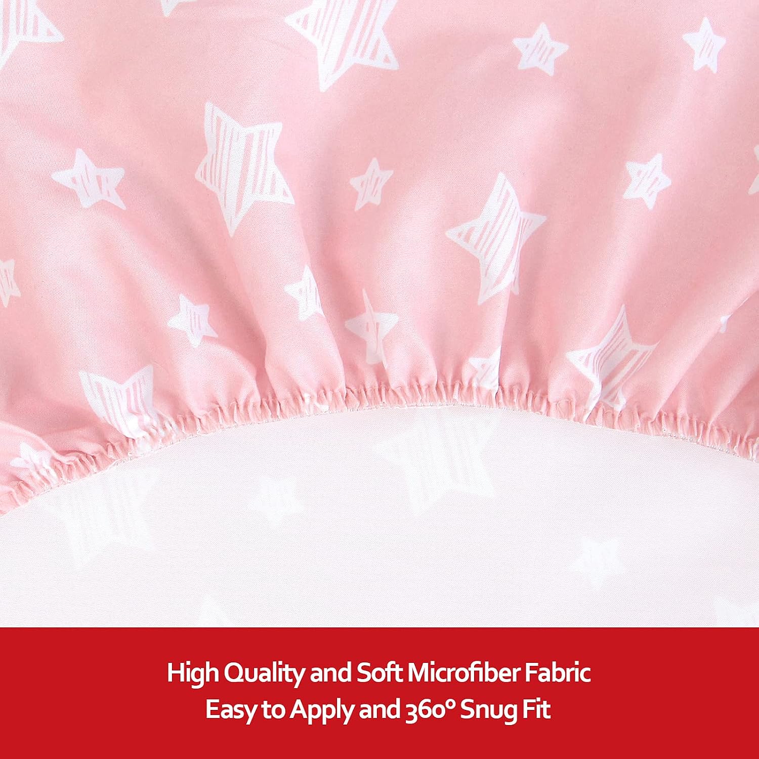 Pack and Play Sheets Girl, Mini Crib Sheets, Stretchy Playard Fitted Sheet