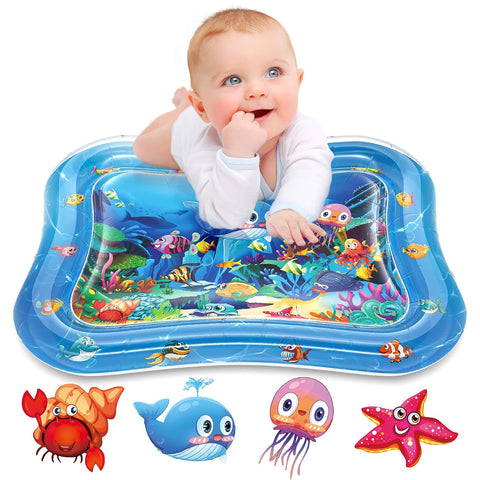 Infinno Inflatable Tummy Time Water Mat, Baby Sensory Toys 3-24 Months