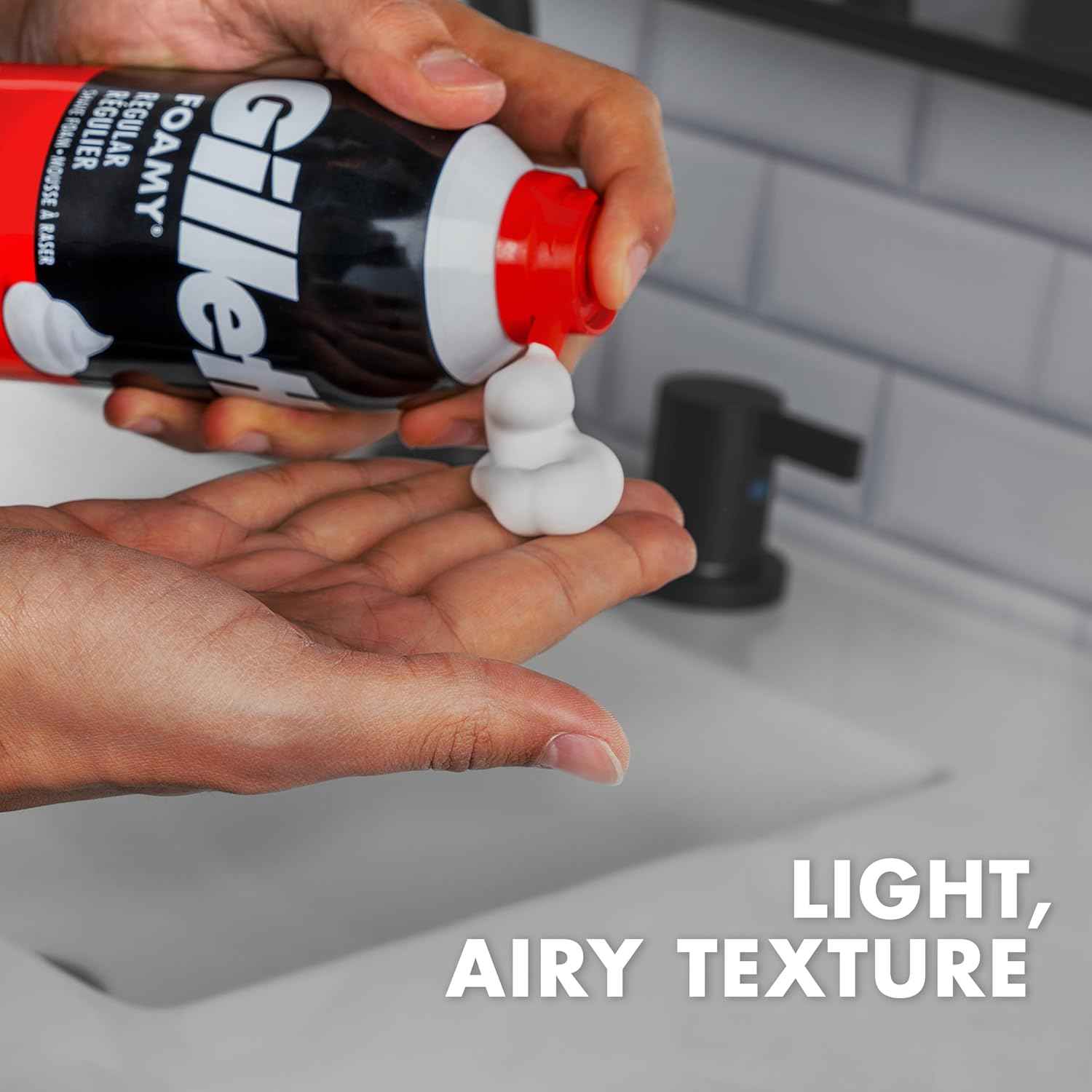 Gillette Foamy Regular Shaving Cream, Pack of 12, 11 oz each