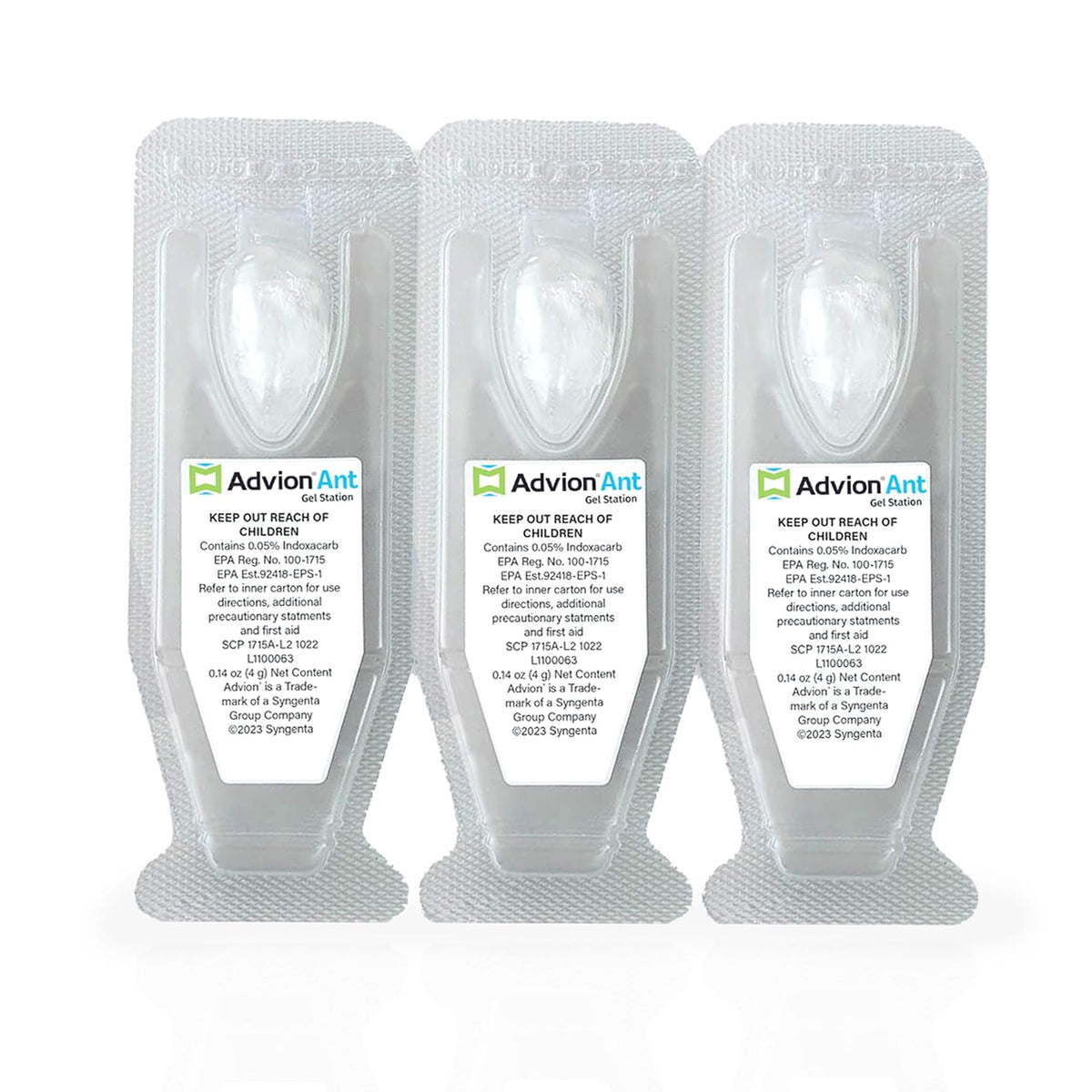 Syngenta Advion Ant Gel Station Insecticide, Ready-to-Use Gel Bait with The Active Ingredient Indoxacarb, Ant Bait for Use Indoor and Outdoor, 1 Box (3 Total Stations)