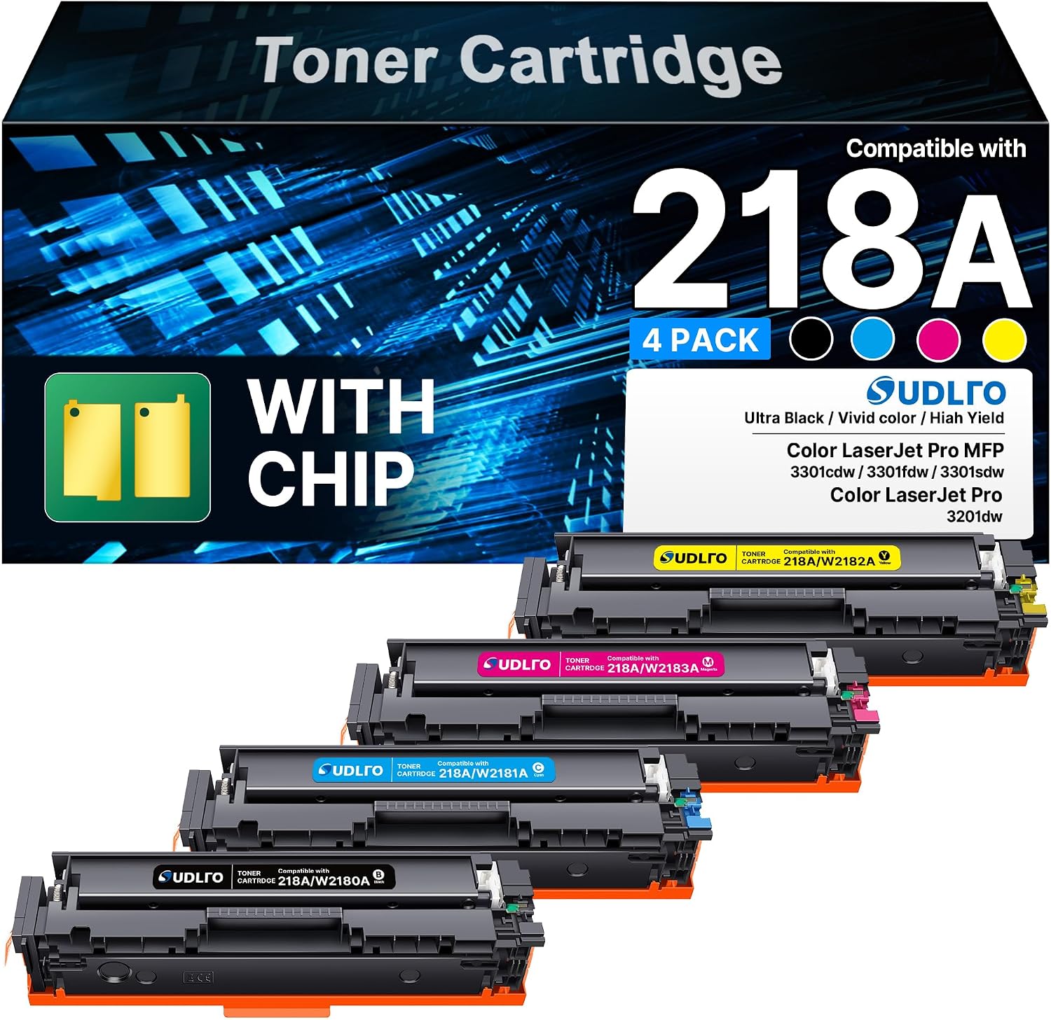 218X 218A Toner Compatible for HP 218A Work for HP 3301 Toner Cartridges