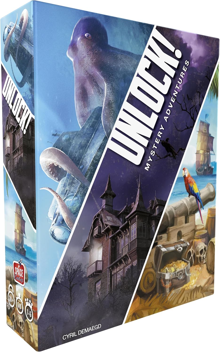 Asmodee UNLOCK! Mystery Adventures Card Game - Escape Room-Inspired Cooperative Adventure, Fun Family Game for Kids and Adults, Ages 10+, 1-6 Players, 1 Hour Playtime