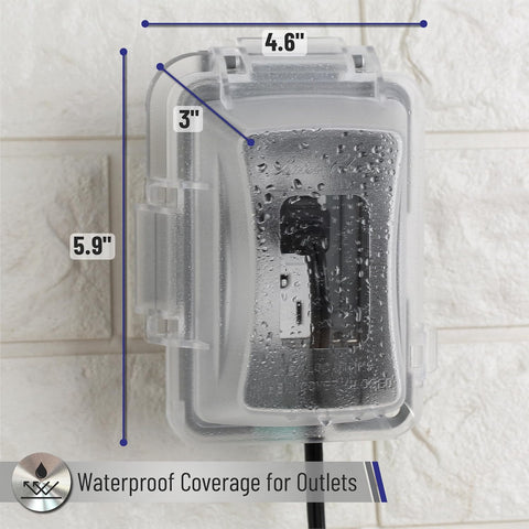 Bates- Weatherproof Electrical Outlet Cover, 1-Gang Outdoor Plug Cover