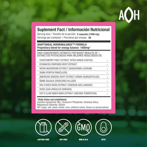 ADAPTOHEAL Hormobalance Hormone Balance for Women (180 Capsules)