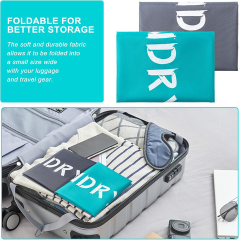 2 Pack Travel Laundry Bag,24" x 36", Extra Large Dirty Clothes Organizer