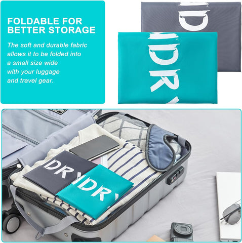 2 Pack Travel Laundry Bag,28" x 40", Extra Large Dirty Clothes Organizer