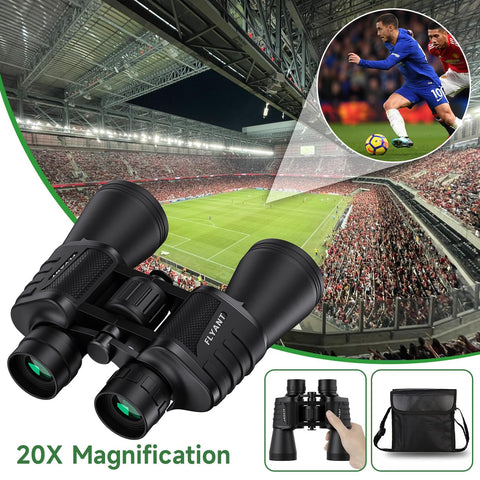 20x50 High Powered Binoculars for Adults, Waterproof Compact Binoculars with Low Light Vision for Bird Watching Hunting Football Games Travel Stargazing Cruise with Carrying Bag