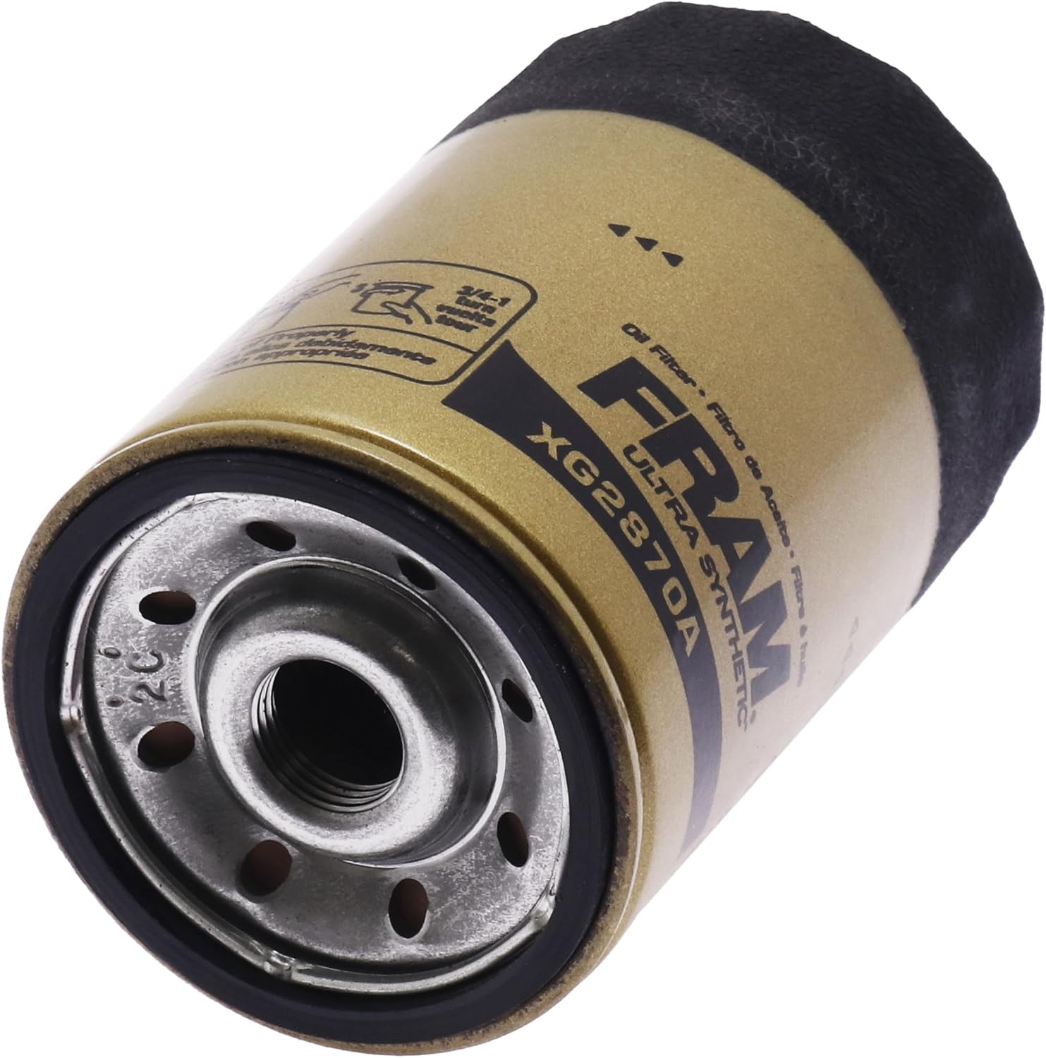FRAM Ultra Synthetic Automotive Replacement Oil Filter, Designed for Synthetic Oil Changes Lasting up to 20k Miles, XG2870A with SureGrip (Pack of 1)