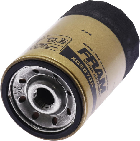 FRAM Ultra Synthetic Automotive Replacement Oil Filter, Designed for Synthetic Oil Changes Lasting up to 20k Miles, XG2870A with SureGrip (Pack of 1)