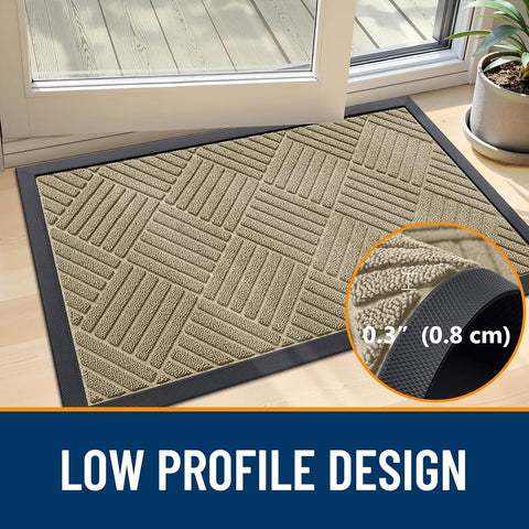 OLANLY Front Door Mat Outside Entrance 35x23, Waterproof Heavy-Duty Doormat