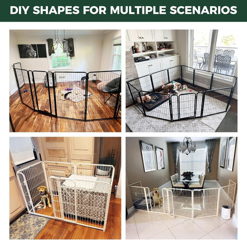 FXW Homeplus Indoor Dog Playpen, 24" H, 8 Panels, for Puppies & Small Dogs