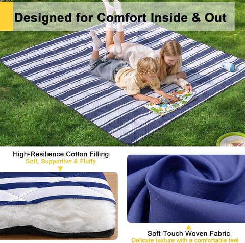 TigeJoy Beach Blanket Waterproof Sandproof Extra Large Picnic Blanket