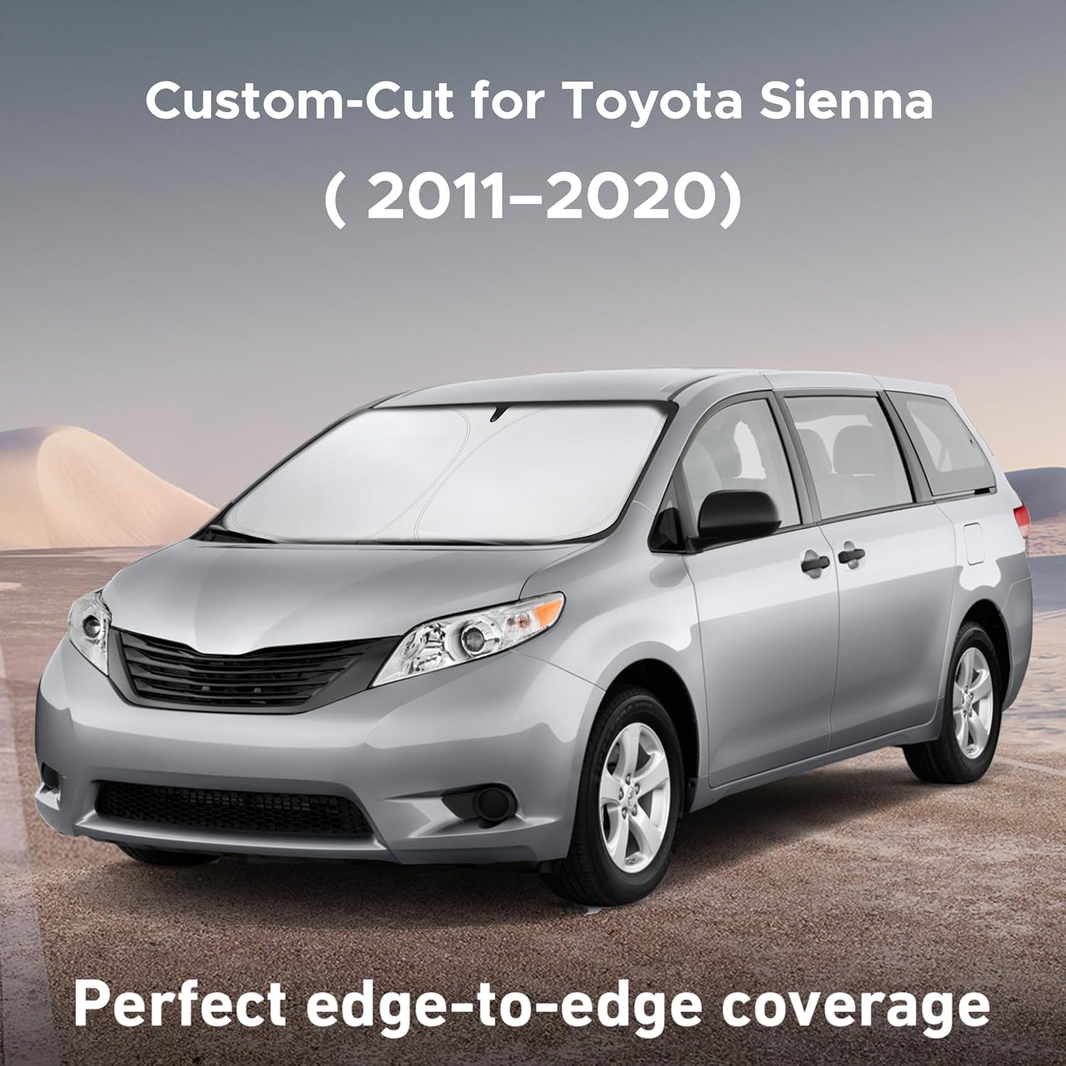 EcoNour Windshield Sunshade Compatible for Toyota Sienna 2011-2019 2020