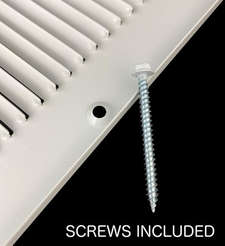 Fits 24x12 Duct Opening | Steel Return Air Grille by Handua | Vent Cover Grill for Sidewall and Ceiling | White | HVAC Cold Air Intake Grille | Outer Dimensions: 25.75"W X 13.75"H
