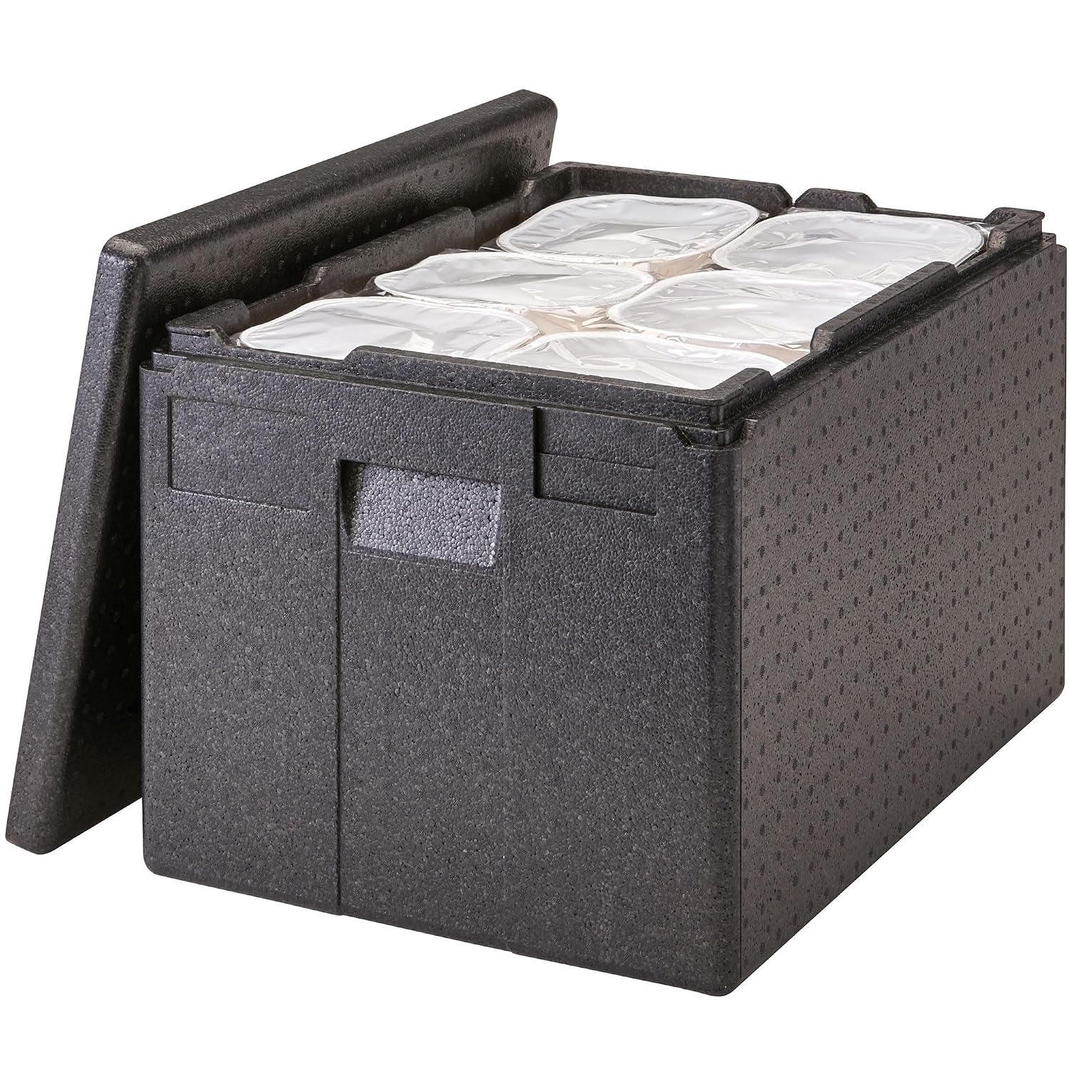 Cambro GoBox Insulated Lightweight Thermal Hot Box and Food Pan Carrier (12 Inch Deep) - Hotbox and Food Warmer for Catering & Transport - Top Load (Black)