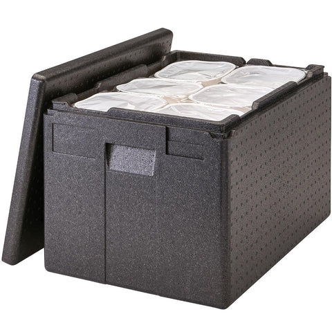 Cambro GoBox Insulated Lightweight Thermal Hot Box and Food Pan Carrier (12 Inch Deep) - Hotbox and Food Warmer for Catering & Transport - Top Load (Black)