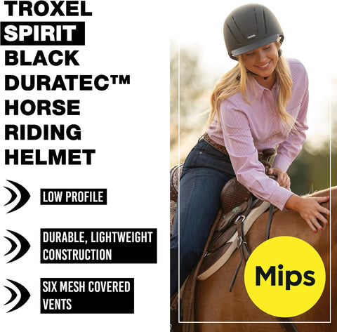 Troxel MIPS Full Coverage Horse Riding Helmet, Medium, 7-7-3/8