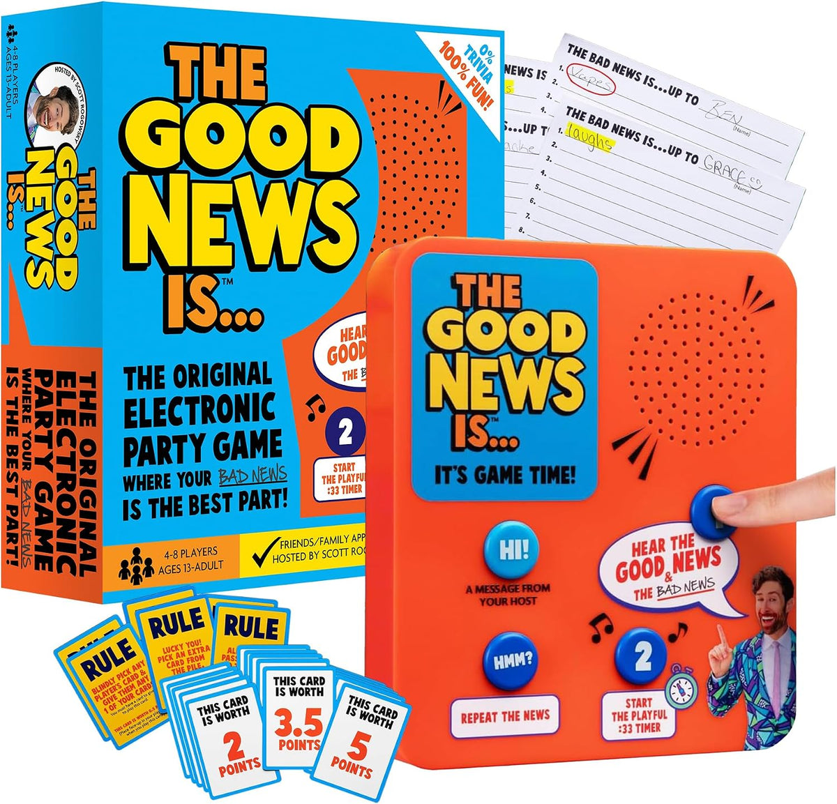 ALL THINGS EQUAL THE Good News is - an Electronic, Fill-in-The-Blank, Party Game for Friends/Family Game Nights