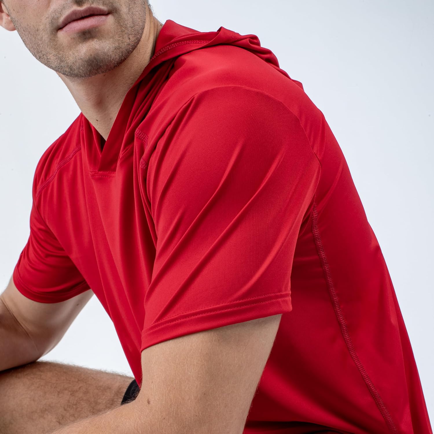 Holloway Men's Powered By Coolcore Short Sleeve Hoodie – Athletic-fit Gym Hoodie With 4-way Stretch and Cooling Fabric