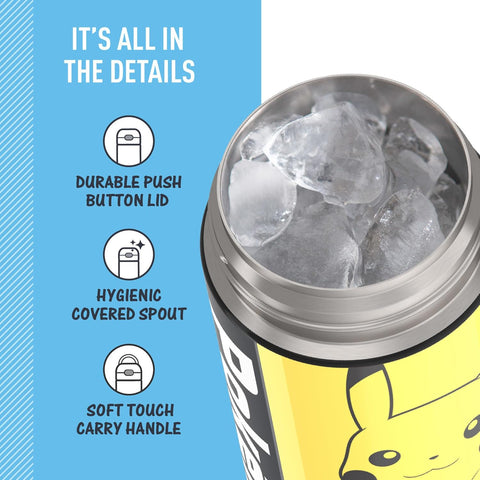 THERMOS FUNTAINER Water Bottle with Spout, 16oz, Pokemon