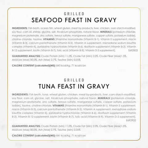 Purina Fancy Feast Grilled Seafood Wet Cat Food, 3 oz Cans, 24-Pack