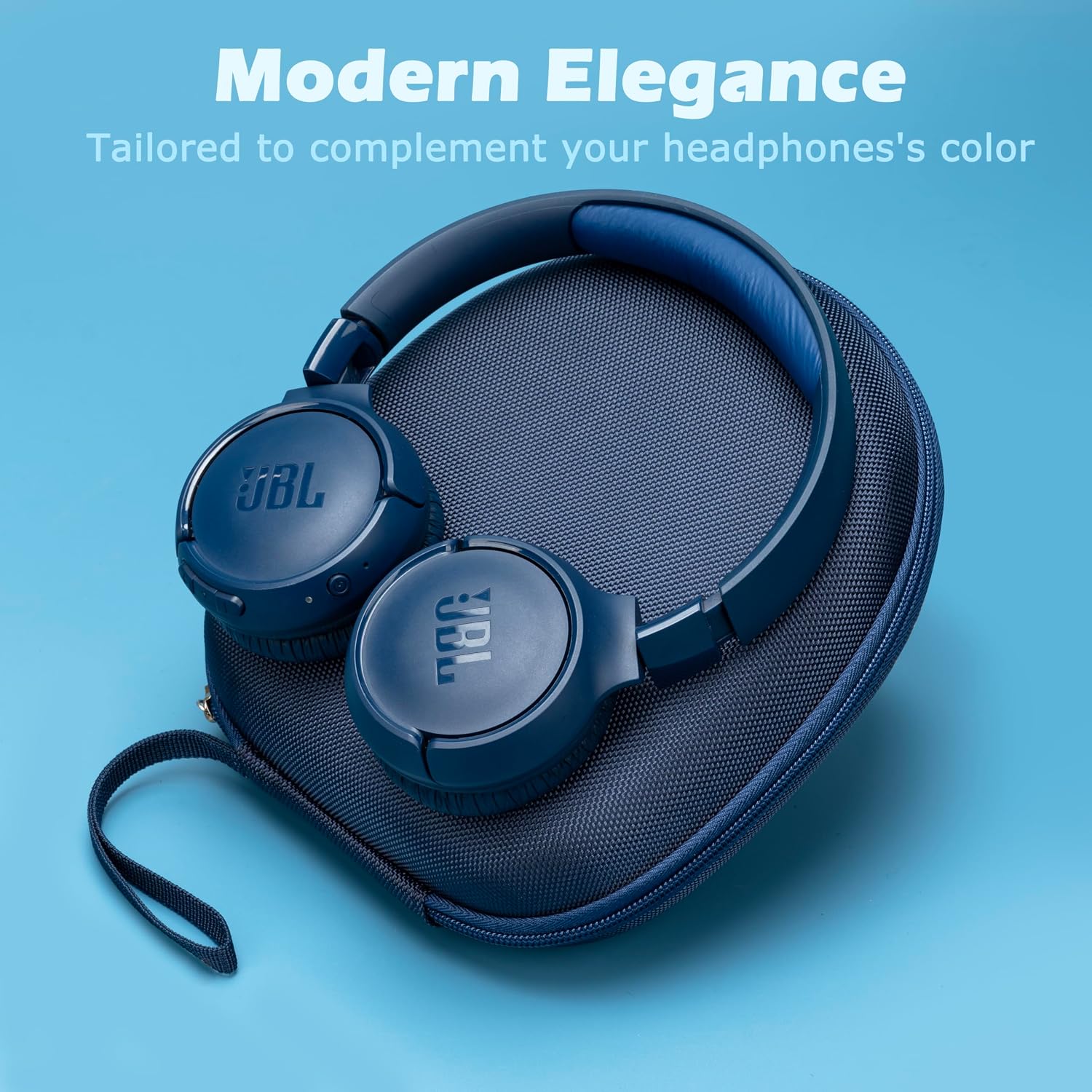 Ginsco Universal Headphone Case Compatible with JBL Tune 510BT 720BT, Sony WH-CH 720N/WH-CH520, with Sony/JBL/Soundcore Q20 Q30/BERIBES/TOZO/KVIDIO etc Wireless Headphones Navy Blue