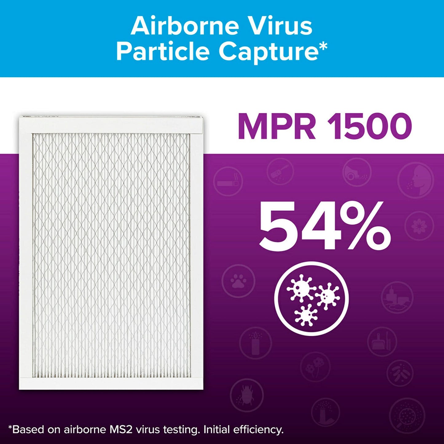 Filtrete 16x25x1 AC Furnace Air Filter, MERV 12, MPR 1500, CERTIFIED asthma & allergy friendly, 3 Month Pleated 1-Inch Electrostatic Air Cleaning Filter, 2-Pack (Actual Size 15.69 x 24.69 x 0.78 in)