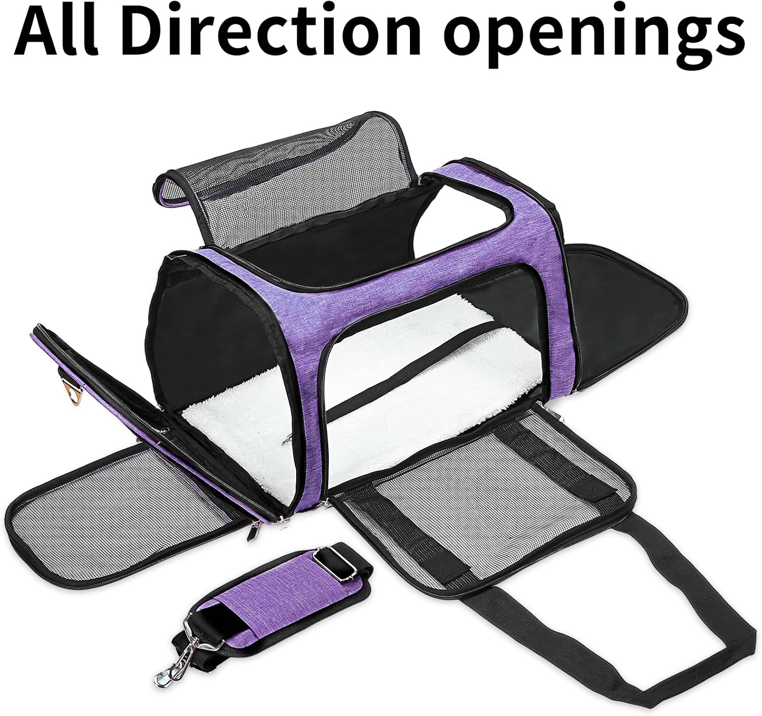 Soft-Sided Cat/Dog/Pet Carrier, Collapsible Pets Travel Carriers