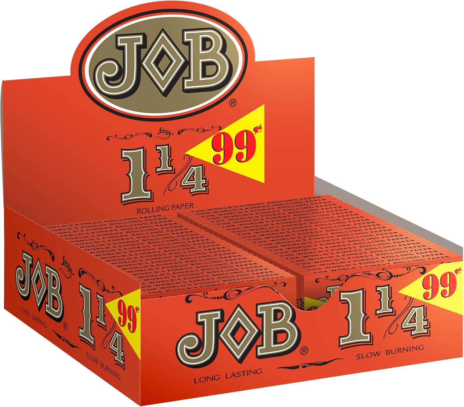 Job 1 1/4 Orange Cigarette Rolling Papers 78mm - 100 Count
