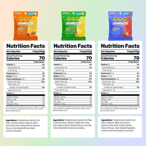 Shameless Snacks Sour Power Trio Bundle - Sour Candy & Fruit Snacks, Keto
