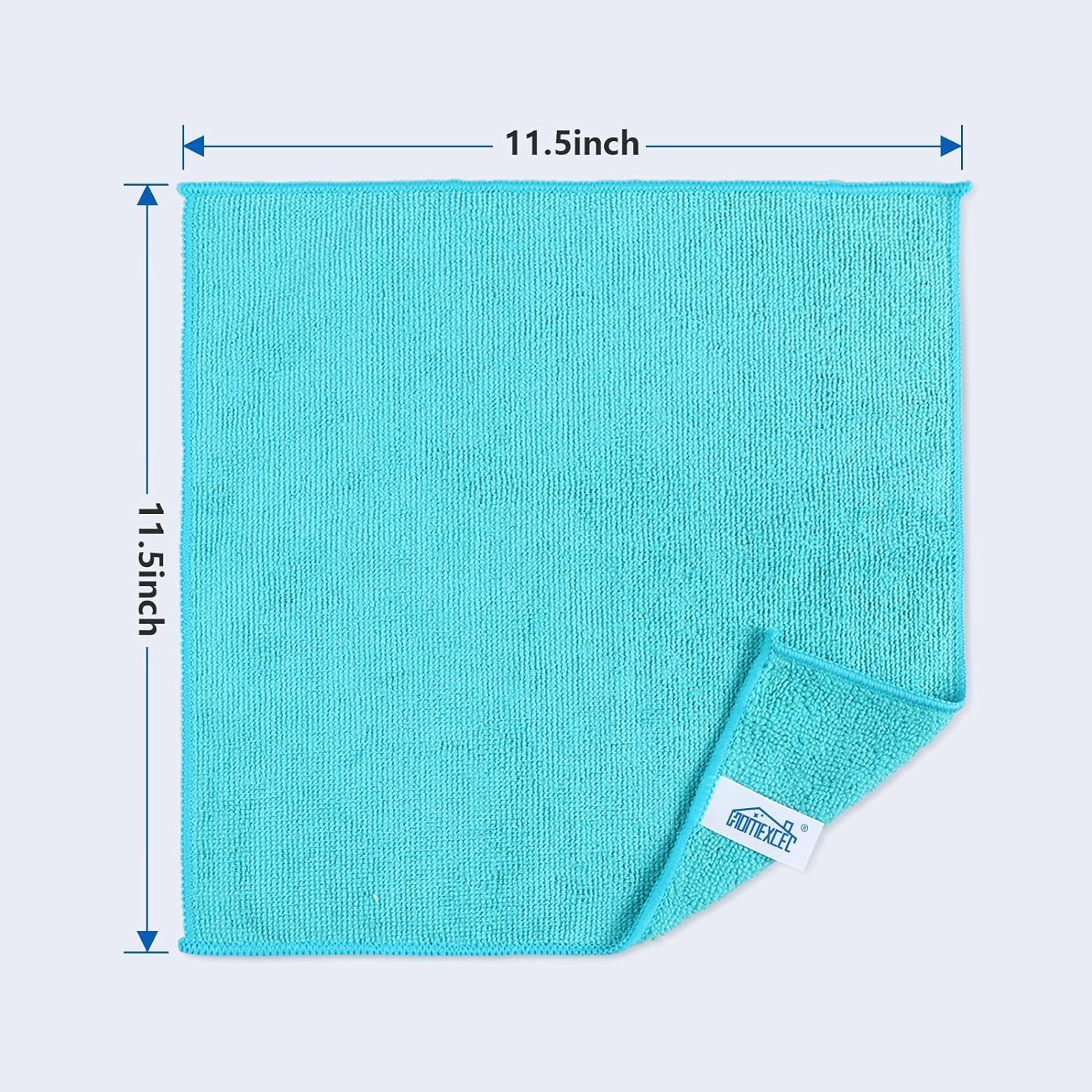 HOMEXCEL 12PK Microfiber Cleaning Cloth, Cleaning Rag for Home, 11.5x11.5in