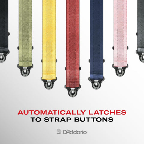 D'Addario Auto Lock Guitar Strap - Acoustic & Electric Accessories