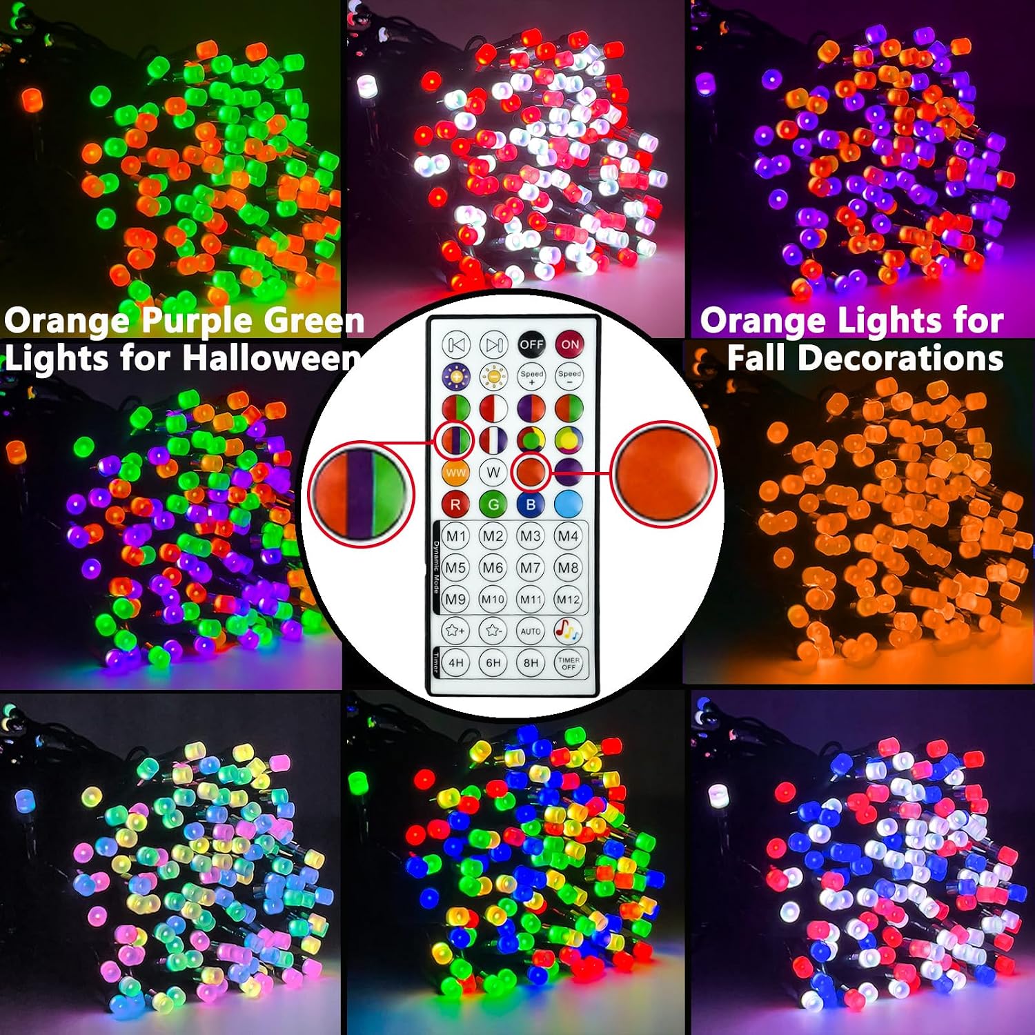 Smart Color Changing Christmas Halloween Tree Light String 79 FT 200 LED