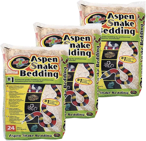 Zoo Med (Pack of 3) Aspen Snake Bedding, 24 Quarts