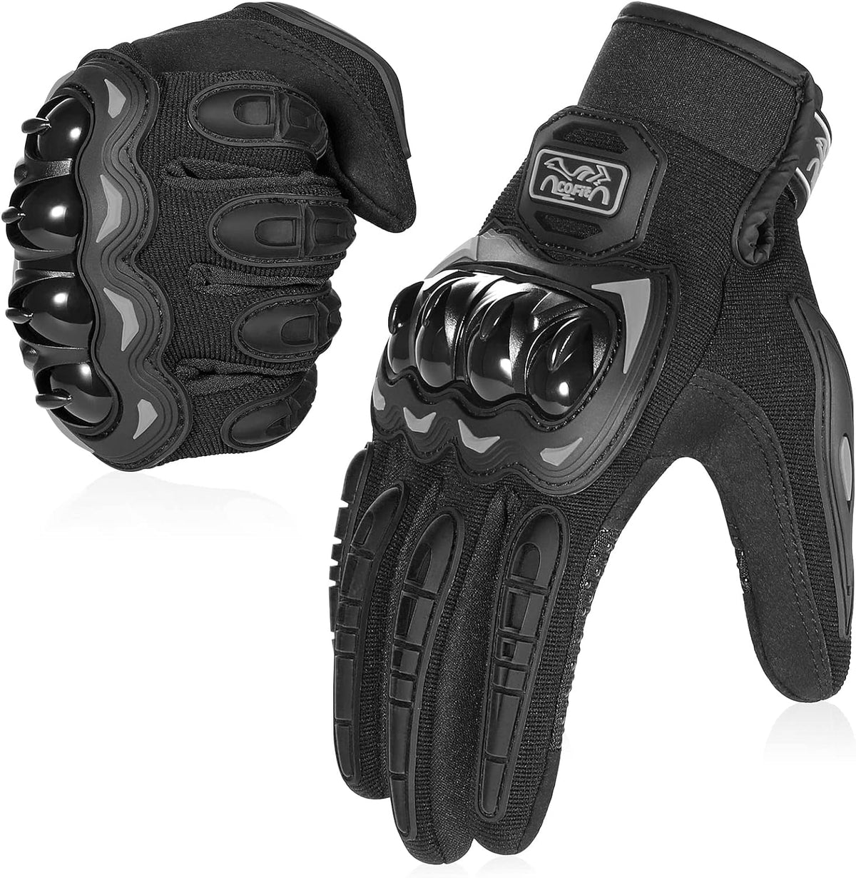 COFIT Motorcycle Gloves Breathable, Touchscreen Motorbike Gloves Anti-Slip with Good Grip Hard Knuckles Protection for Men Women Motocross, BMX ATV MTB Cycling, Road Racing