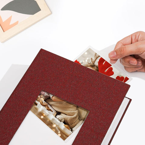 Vienrose 4x6 Photo Album, 2 Pack, 600 Photos, Red