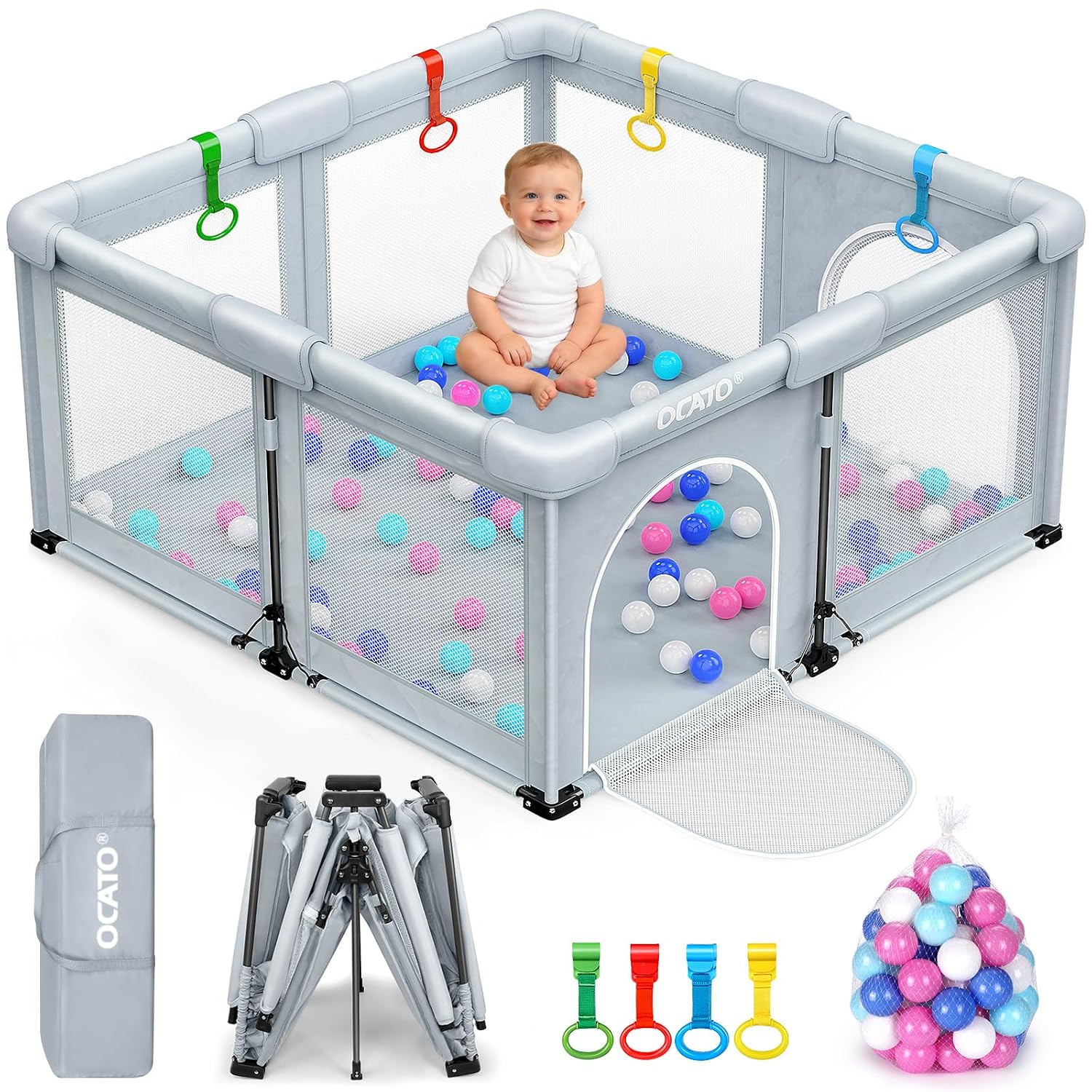 OCATO Baby Playpen Foldable Playpen for Babies and Toddlers 50×50