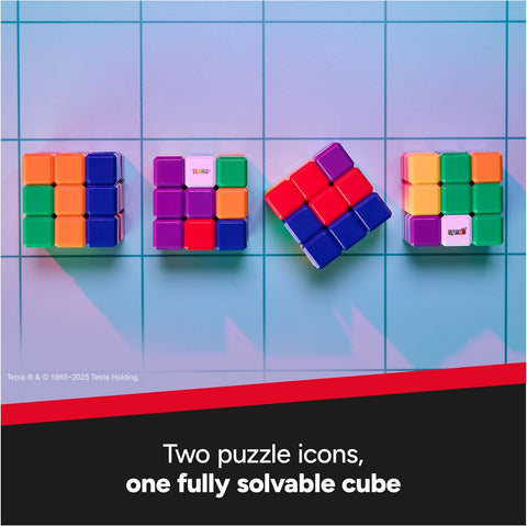 Rubik's Cube Tetris Edition 3x3 Cube Shapeshifting Puzzle Game Brain Teaser