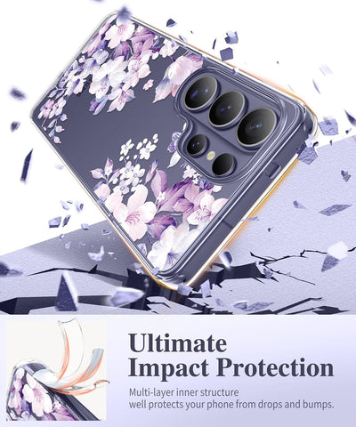 GVIEWIN for Samsung Galaxy S26 Ultra Case Floral Clear Slim Non-Yellowing