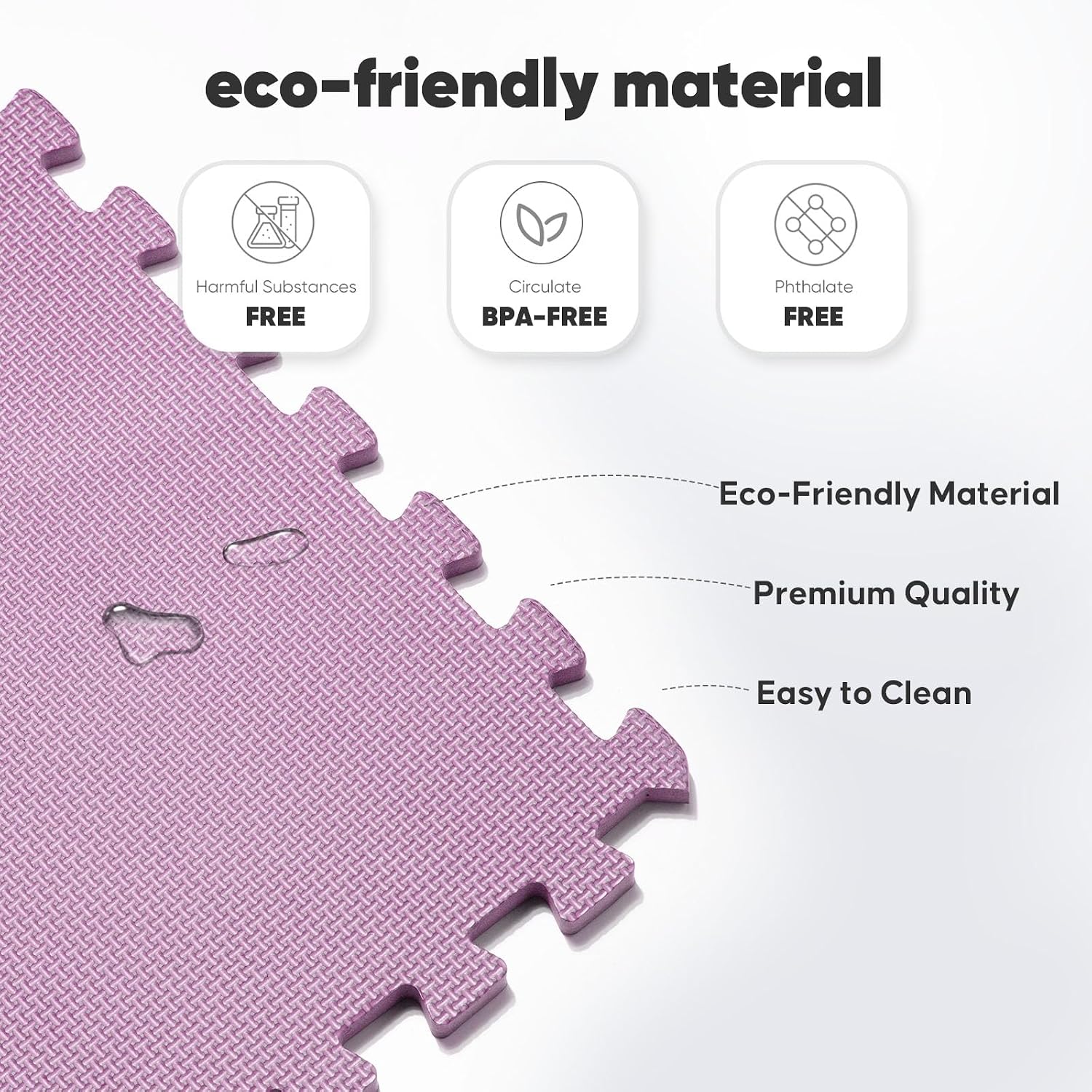12 Pack 48 sqft Home Gym Mat, Puzzle Exercise Mat, EVA Interlocking Foam Floor Tiles for Home Workout Equipment and Kids' Play Areas - Blue, 24 in x 24 in x ½ in - (Pink, 12 Pack (48 SQ FT))