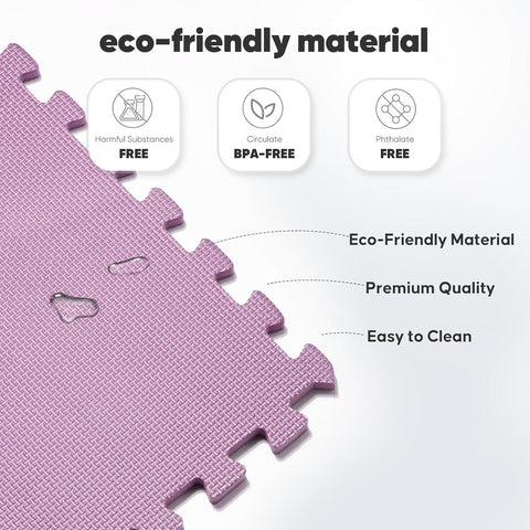 12 Pack 48 sqft Home Gym Mat, Puzzle Exercise Mat, EVA Interlocking Foam Floor Tiles for Home Workout Equipment and Kids' Play Areas - Blue, 24 in x 24 in x ½ in - (Pink, 12 Pack (48 SQ FT))