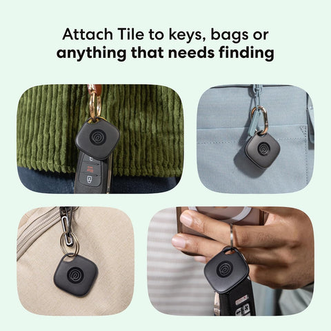 Life360 Tile Essentials - Bluetooth Trackers & Item Locators for Keys, Wallets, Remotes & More; Easily Find All Your Things. Both iOS and Android Compatible. 4-Pack (Mates/Slim/Sticker)