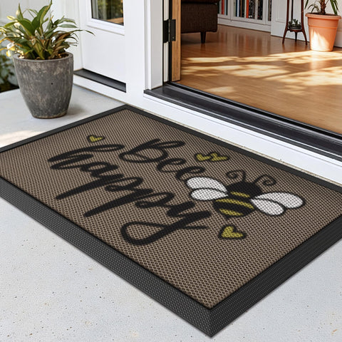 LUMI Outside Welcome Door Mat 17x30, Non-Slip Durable Rubber Easy Clean